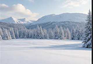 雪景户外背景示意图